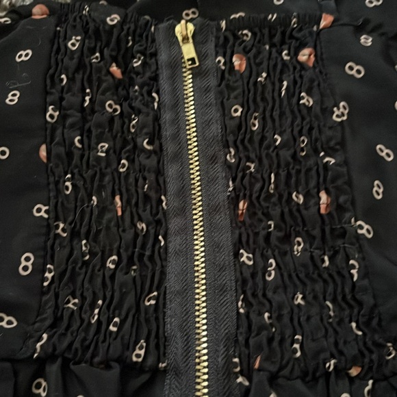 Xhilaration Black Orange Yellow Geometric Polka Dot Mini Sun Dress, Size Medium - Picture 14 of 14